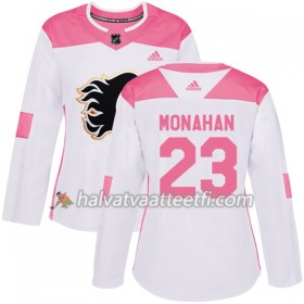 Naisten NHL Calgary Flames Pelipaita Sean Monahan 23 Adidas 2017-2018 Valkoinen Vaaleanpunainen Fashion Authentic